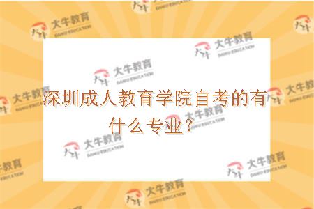 成人教育学院自考的有什么专业？