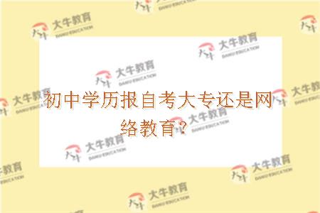 初中学历报自考大专还是网络教育？