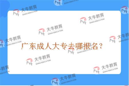 广东成人大专去哪报名？