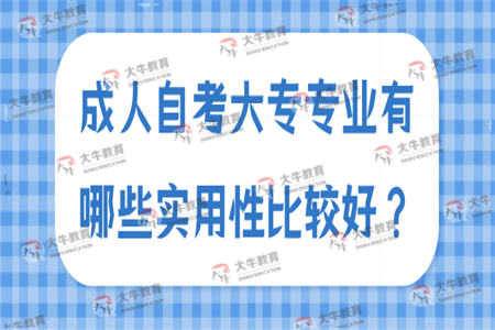 成人自考大专专业有哪些实用性比较好？