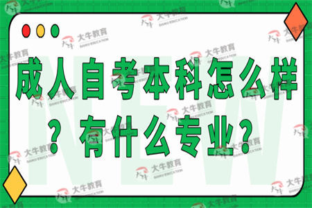 成人自考本科怎么样？有什么专业？